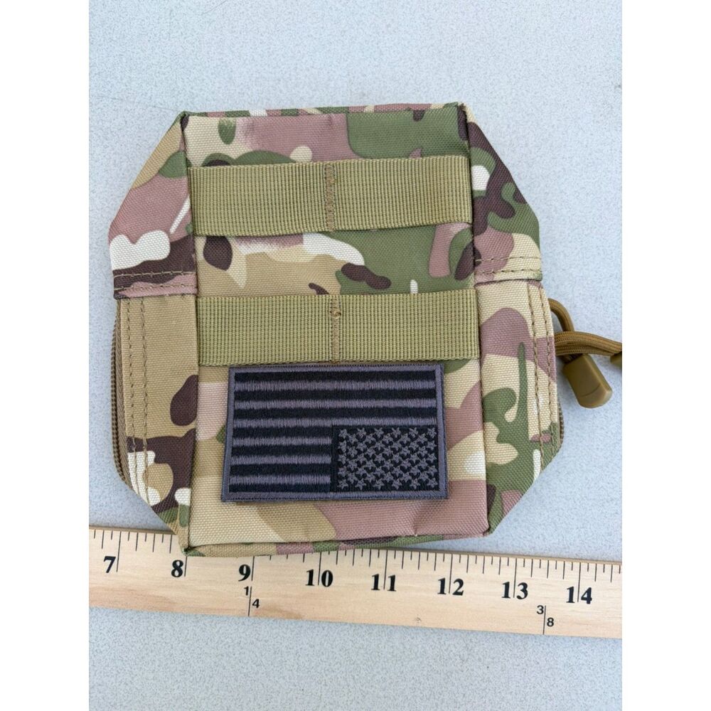 Camouflage belt bag, multiple compartments